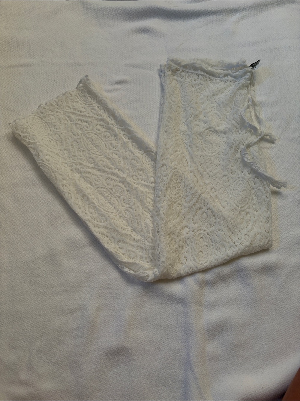 Becca by Rebecca Virtue White Lace Cover-Up Pants size medium - Picture 2 of 6